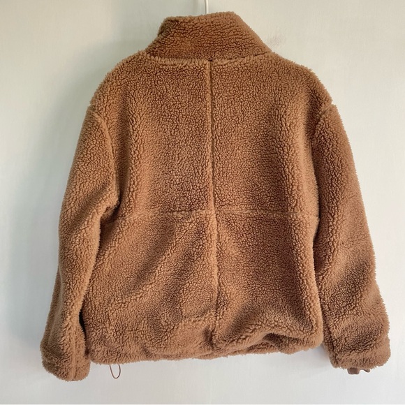 The Upside Fleece Teddy Jacket Brown Tan Zip Up Australian Womens Size 6 US - Picture 2 of 13